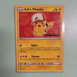 Ash's Pikachu TCG 2017 SM109 Promo Card Pokemon 'I Choose You' 🚨AUTHENTIC - Image 1