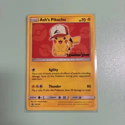 Ash's Pikachu TCG 2017 SM109 Promo Card Pokemon 'I Choose You' 🚨AUTHENTIC - Image 2