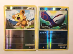 Pokemon TCG Reverse Holo 2 Card Lot Kyogre 12/95 & Teddiursa 65/95 Must See - Image 1