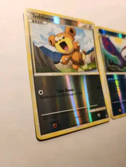 Pokemon TCG Reverse Holo 2 Card Lot Kyogre 12/95 & Teddiursa 65/95 Must See - Image 3