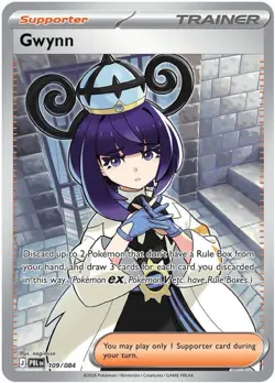 Gwynn Pokemon Pitch Black Full Art Trainer Card 109/084 - NM | Pokemon TCG - Image 1