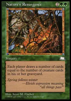 Nature's Resurgence - Light Play MTG Weatherlight - Image 1