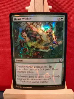 Beast Within - Ripple FOIL - Modern Horizons 3 Commander - NM - MTG - Image 1