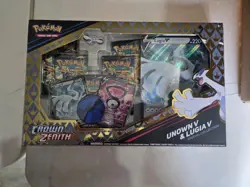 Pokemon Crown Zenith Unown v & Lugia v Special Collection Sealed New Gamestop - Image 1