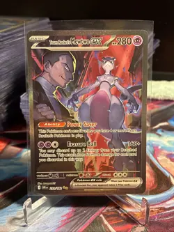 Team Rocket’s Mewtwo EX 231/182 SV10 Destined Rivals SIR Full Art Pokemon Card - Image 1