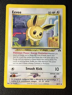 Pokemon Eevee Neo Discovery Regular Uncommon 50HP 38/75 English 2001 - Image 1
