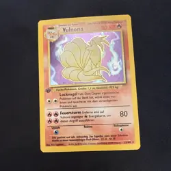 Pokemon German Base Set Vulnona 12/102 1st Edition (Ninetales) Holo (MP/HP) - Image 1