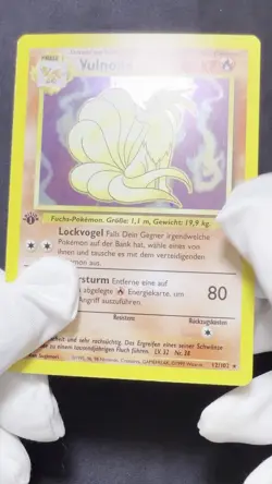 Pokemon German Base Set Vulnona 12/102 1st Edition (Ninetales) Holo (MP/HP) - Image 2