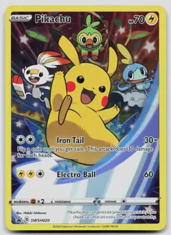 Pikachu SWSH020 Sword & Shield Promo Holo Pokemon HP - Image 1