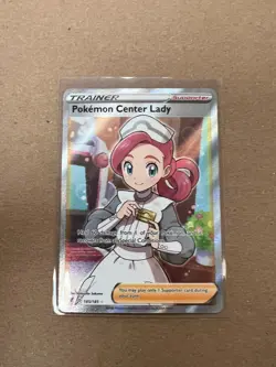 Pokemon Center Lady 185/185 Vivid Voltage Full Art Ultra Rare NrMt - Image 1