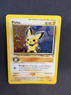 Pokemon TCG Pichu Holo Rare Neo Genesis 12/111 MP Condition - Clean See Pics - Image 1