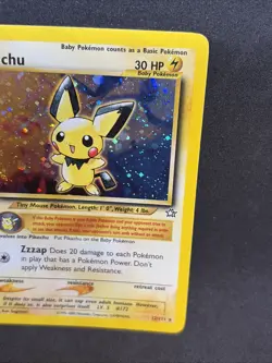 Pokemon TCG Pichu Holo Rare Neo Genesis 12/111 MP Condition - Clean See Pics - Image 3