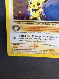 Pokemon TCG Pichu Holo Rare Neo Genesis 12/111 MP Condition - Clean See Pics - Image 5