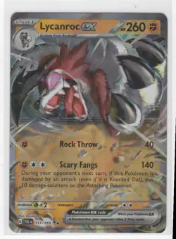 #117 Lycanroc ex 2023 Paldea Evolved Double Rare - Image 1