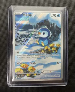 Pokemon TCG Piplup 098/094 Paldean Fates Rare Holo English 2025 70 HP - Image 1