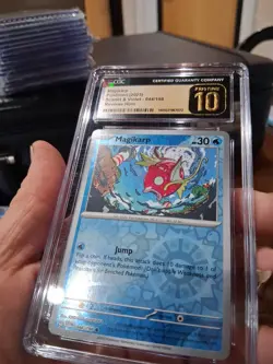 English Magikarp Cgc 10 PRISTINE Scarlet And Violet Base 044/198 Reverse Holo - Image 2