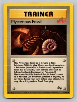 Mysterious Fossil 62/62 Common Fossil Pokemon Unlimited Heavily Played - Image 1