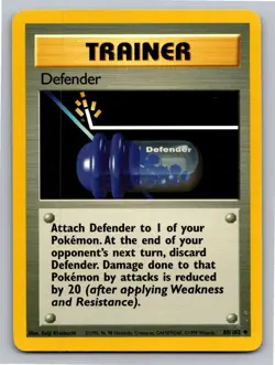 Defender 80/102 Uncommon Base Set Unlimited Pokemon Lightly Played - Image 1