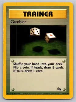 Gambler 60/62 Common Fossil Pokemon Unlimited Heavily Played - Image 1