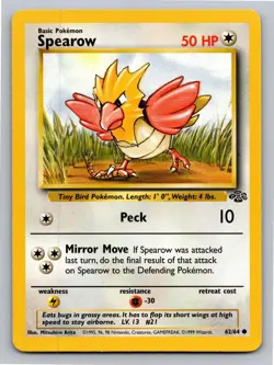 Spearow 62/64 Common Jungle Pokemon Unlimited Moderately Played - Image 1