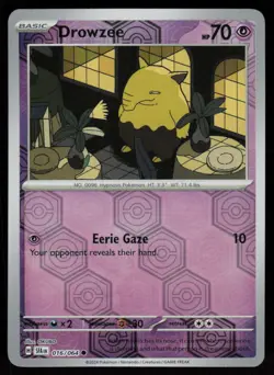 Drowzee 016/064 Common Shrouded Fable Pokemon Reverse Holo Near Mint - Image 1