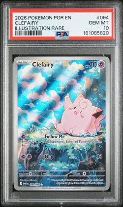2026 POKEMON POR EN-PERFECT ORDER ILLUSTRATION RARE #094 CLEFAIRY PSA 10 - Image 1