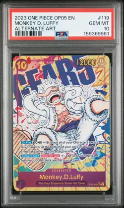 2023 ONE PIECE OP05-AWAKENING OF THE NEW ERA #119 MONKEY D. LUFFY PSA 10 - Image 1