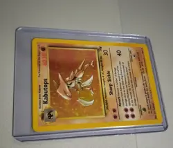 1999 Pokemon Kabutops Holo Rare Card 9/62 Fossil Unlimited Vintage WOTC - Image 2