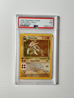 Kabutops 9/62 Holo 1st Edition 1999 Fossil - PSA 7 Graded Pokemon Card - Image 1