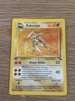 Pokemon TCG Kabutops Fossil Holo Card 1st Edition 9/62 - Image 2