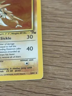 Pokemon TCG Kabutops Fossil Holo Card 1st Edition 9/62 - Image 4