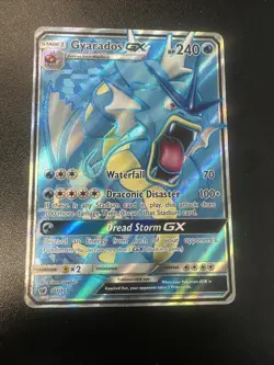 Pokemon Gyarados GX TCG Full Art Holo Card 101/111 Sm-Crimson Invasion Rare - Image 1