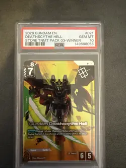 Gundam TCG Gundam Deathscythe Hell Store Tournament Winner Card Psa 10 - Image 1