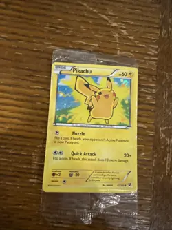 Pokemon Card - XY 42/146 - PIKACHU (holo-foil) (SEALED 2 card PROMO Pack) - Image 1