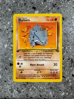 Pokemon TCG Cards 1st Edition Rhyhorn 61/64 Jungle NM-M - Image 1