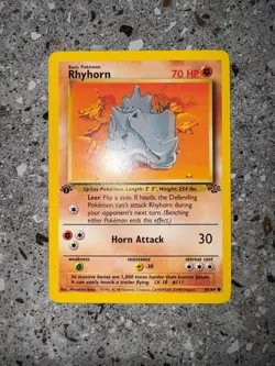 Pokemon TCG Cards 1st Edition Rhyhorn 61/64 Jungle NM-M - Image 3