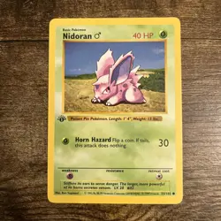 Nidoran M 055/102 Base Set (Shadowless) 1st Edition Vintage Pokemon Card - Image 1