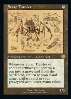 Magic The Gathering MTG SCRAP TRAWLER RETRO FRAME SCHEMATICS The Brothers' War - Image 1