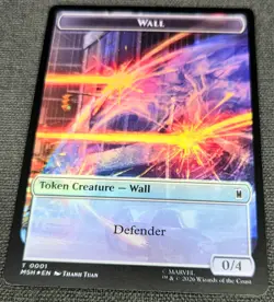 Magic the Gathering MTG: Marvel's Super Heroes Wall Moloid Token #0001/0013 FOIL - Image 1