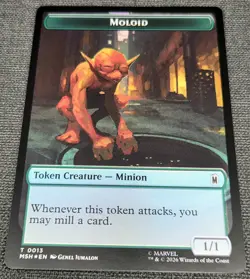Magic the Gathering MTG: Marvel's Super Heroes Wall Moloid Token #0001/0013 FOIL - Image 2