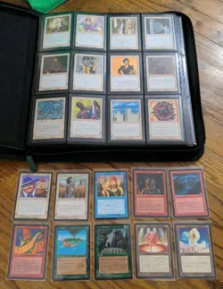 MTG CHINESE FBB 4th Edition *Complete Set* All Cards LP/NM Foreign Black Border - Image 1