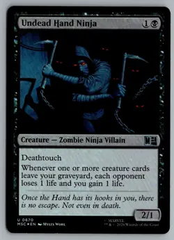 Undead Hand Ninja 670 Commander: Marvel Super Heroes Magic: Foil NM - Image 1