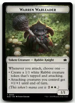 Warren Warleader Token #5 (NM) Bloomburrow BLB Magic MTG - Image 1