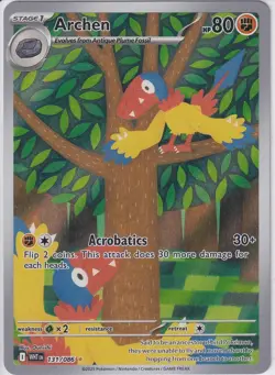 Archen 131/086 White Flare Illustration Rare IR Holo Pokemon TCG English NM - Image 1