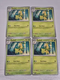 Pokemon TCG 4x Bayleef 009/132 Playset Mega Evolution Deck Building Playable - Image 1
