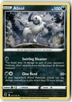Absol (Cosmos Holo) 097/189 Rare Miscellaneous Cards & Products Pokemon NM - Image 1