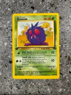 Pokemon TCG Cards 1st Edition Venonat 63/64 Jungle NM - Image 1