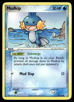 Mudkip 57/100 Common Crystal Guardians Pokemon Moderately Played - Image 1