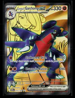 Cynthia's Garchomp ex 215/182 Ultra Rare Holo Destined Rivals NM - Image 1