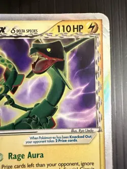 Pokemon Rayquaza ex Dragon Frontiers 97/101 Holo Delta Species HP/Damaged - Image 3
